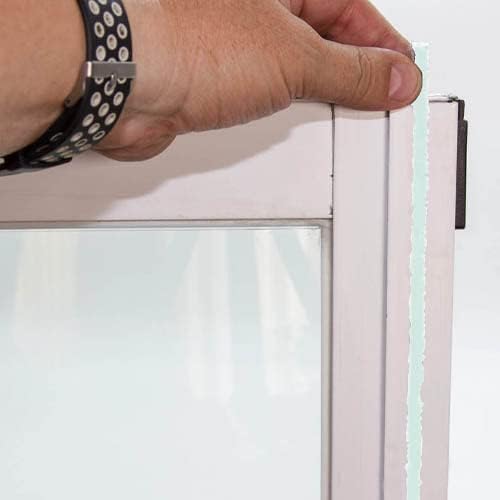 White Adhesive Brush weatherstrip for Windows and Sliding Doors of 6 m and 7 x 5 mm of Long Life and Energy Saving with Good Sliding and Valid for mismatches of 2 to 4 mm.