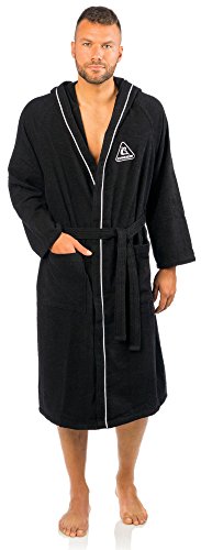 Cressi Sport Bathrobe Albornoz con Capucha, Unisex Adulto, Negro, S
