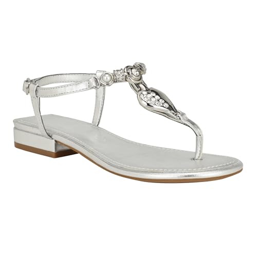 Sandale plate GUESS Jiarella pour femme en cuir noir élégant
