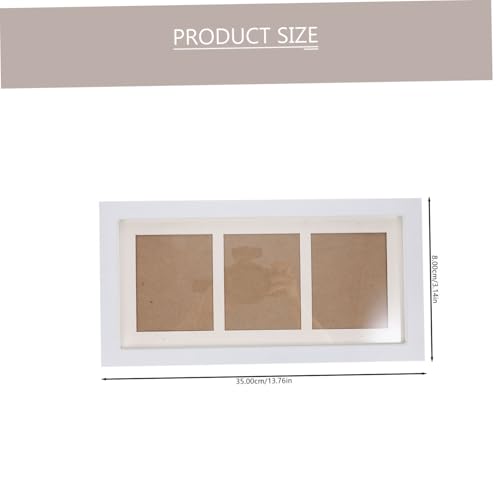 Cadre photo multiple bois blanc YARNOW triptyque à trois grilles