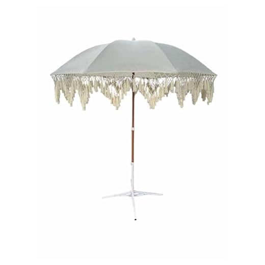 Best umbrella shop vancouver Nakarad 6.5ft Bohemian Macrame Umbrella