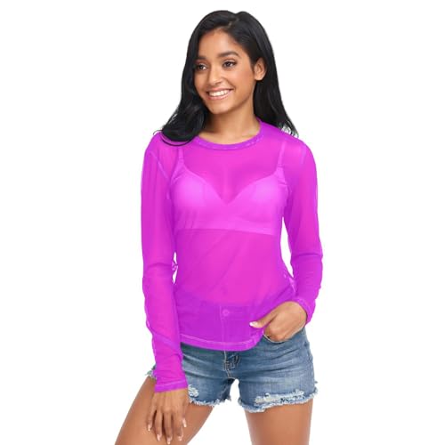 SHIDEN 紫電 mesh long shutsメッシュカットソー　M SHIDEN 紫電 mesh long shutsメッシュカットソー M Purple Mesh