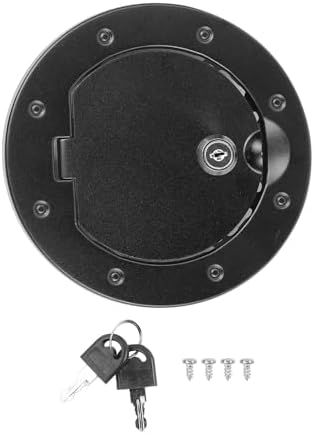 Gas Tank Cap Filler Fuel Door Cover For Jeep Wrangler Jk & Unlimited 2007a2018 O - Foto 6