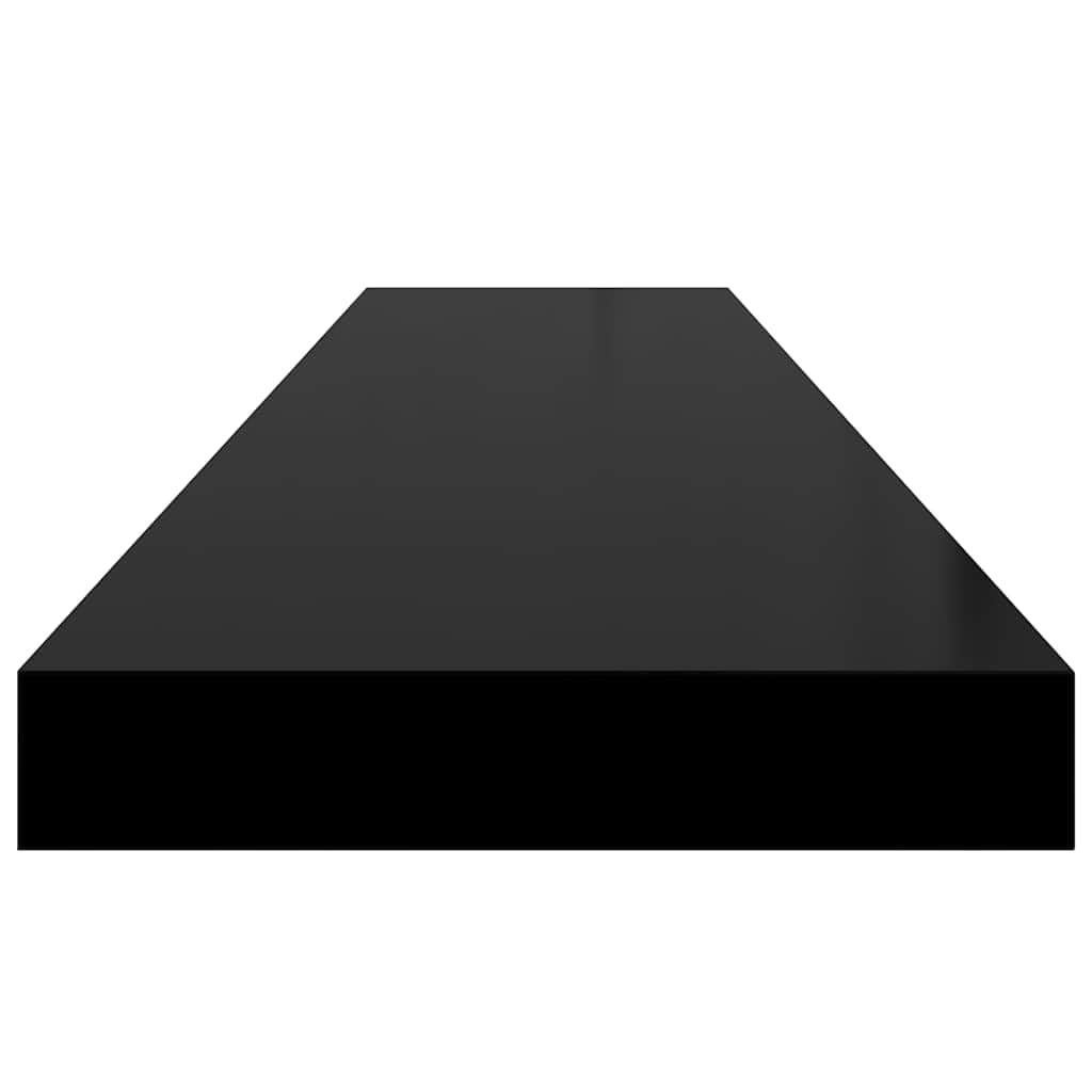Estantería flotante negra de MDF con marco de metal, 120 x 23,5 x 3,8 cm, estantería de pared con soporte invisible para salón, dormitorio, cocina, ahorro de espacio para estantería de libros
