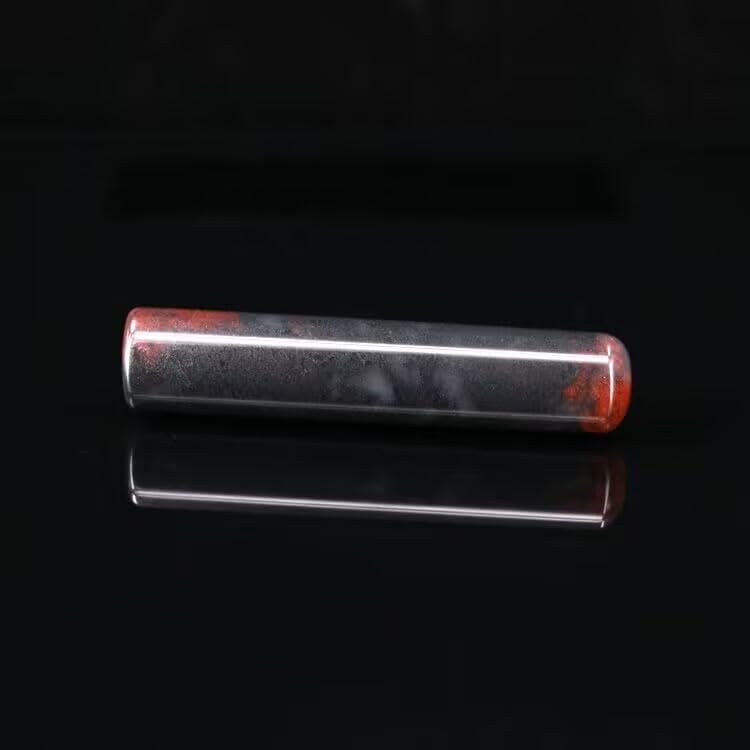 Amazon.co.jp: 天然鶏血石印鑑 丸印 認印 実印 銀行印 はんこ 手彫り