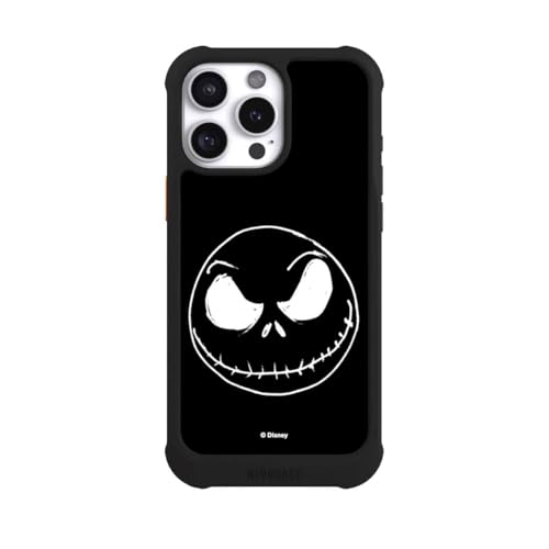 Coque iPhone 16 Pro Max antichoc MagSafe NIVOmax noire Jack Skellington Disney