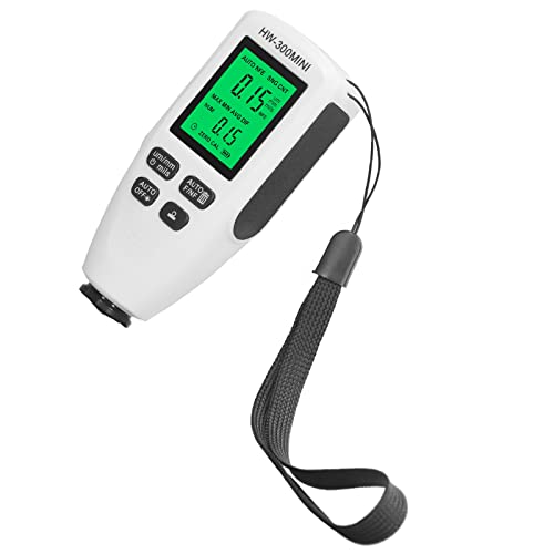 Car Coating Digital Automotive Paint Thickness Meter 0?2000um F NF Automatic Detection Zero Calibration (White)