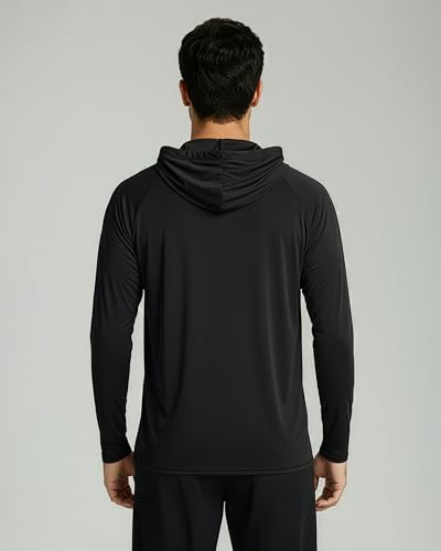 Image of 3 Pack Men's Rash Guard Hoodie Long Sleeve Shirts Sun Swim Fishing Sports