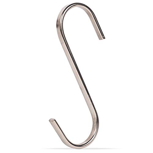 Rack and Hook WALLNITURE Multipurpose Hanging S Shape Utility Hooks Stainless Steel Chrome