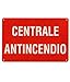 NEW CARTELLO SEGNALETICO - centrale antincendio - Adesivo Extra Resistente, Pannello in Forex, Pannello In Alluminio (ADESIVO 20X31 cm)