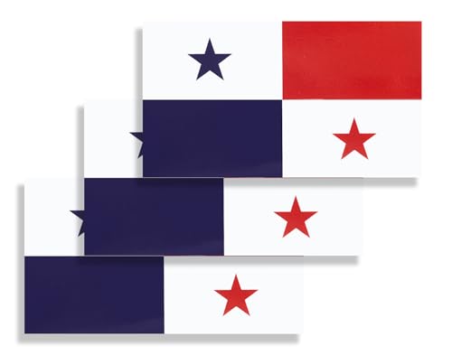 TMHTMH 3 Pcs Panama Flag Car Stickers, 3x5 Inches Panamanian Vinyl Decal for Outside of Car, Vehicles Car Window Bumper, Truck,Vehicles