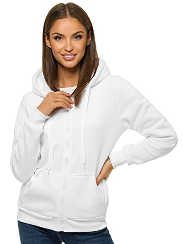 OZONEE Damen Kapuzenpullover Sweatjacke Sweatshirt Farbvarianten...