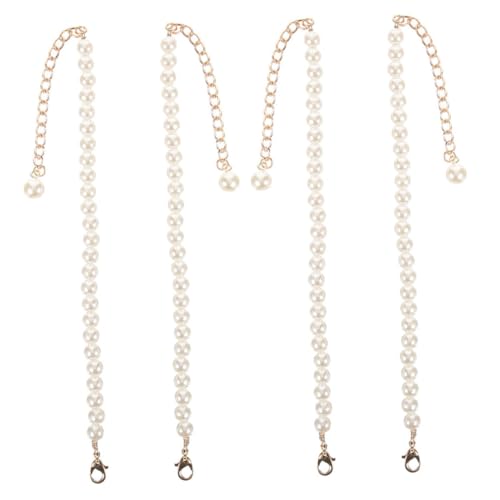 BESPORTBLE Luxurious Pearl Chain High Heel Straps Secure Buckle Shoelace Anti-slip for High Heeled Shoes Fashionable and Comfortable Fit