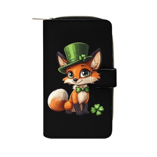 Pochette longue en cuir motif renard pour organiser vos cartes et monnaie en voyage
