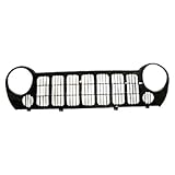 FITRITE AUTO PARTS New Front Grille For 2005-2007 Jeep Liberty Plastic, With Fog Light Holes Covered by Included Black Insert Panel, Excludes Renegade Models CH1200290 5JJ85ZZZAF