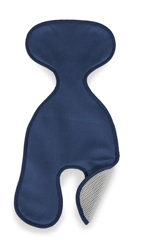 Italbaby, Funda de asiento de coche de material airteck más esponja de bambú, cómoda, termoregaorador, segura y natural, color azul claro para bebés de 0 a 6 meses.
