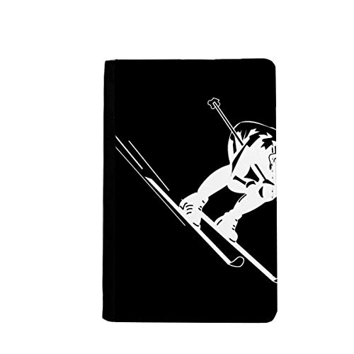 Passeport étui portefeuille voyage ski noir pour les vacances à la montagne
