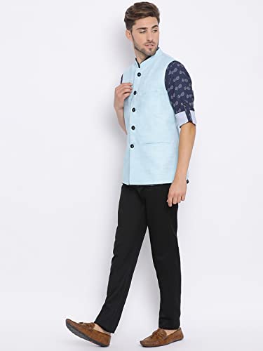 Image of hangup Men 3Pc Kurta Waistcoat Trouser