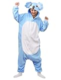 Blue Koala Onesie Adult, Cute Koala Pajamas, Animal One Piece Costume Cosplay Sleepwear