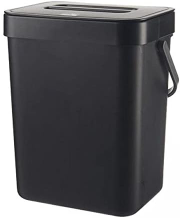 2xModern Waste Rubbish Bin Wall Mounted Office Kitchen Trash Can Lid Black 3L | Household Supplies & Cleaning | Trash Cans & Wastebaskets