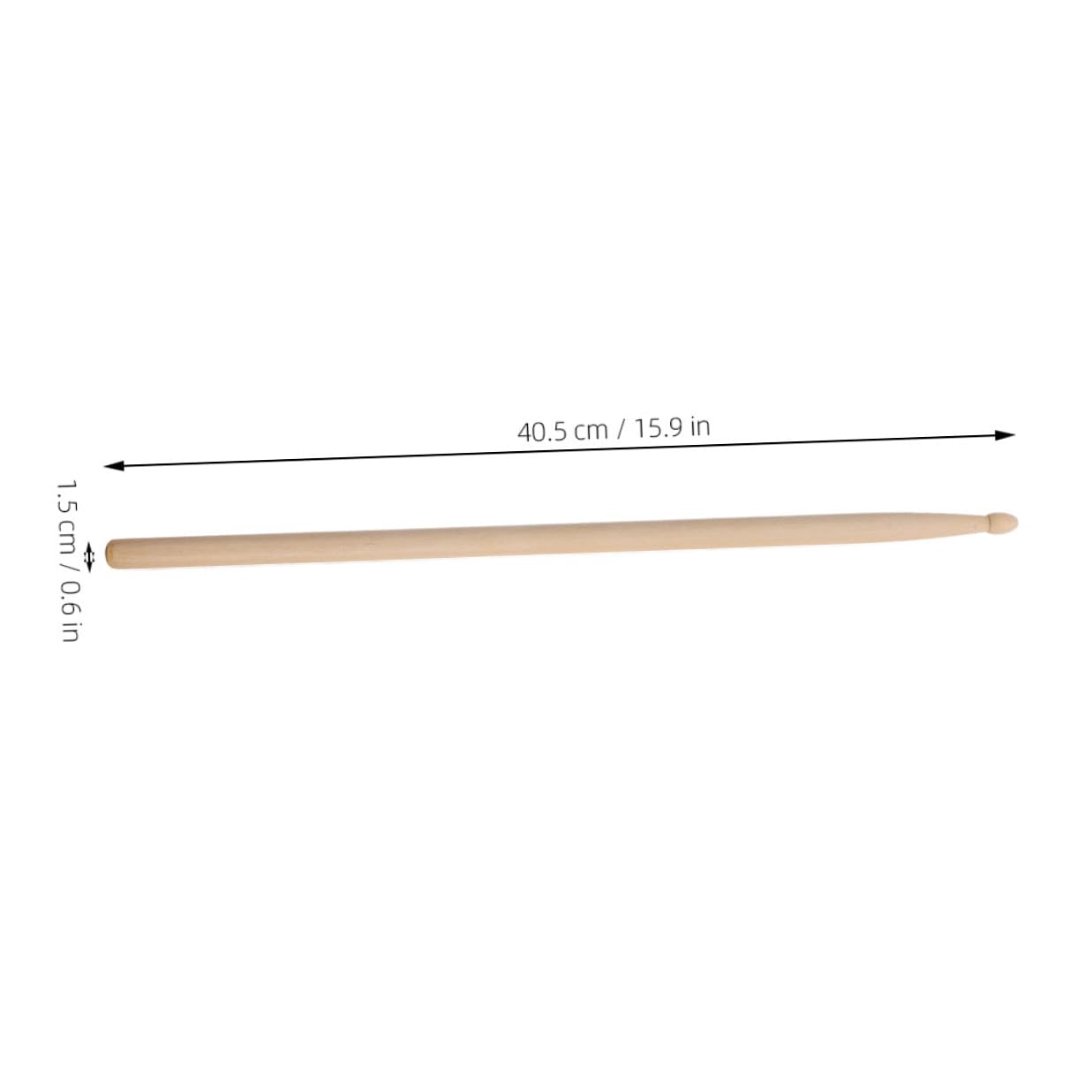 12 pares Baquetas de Madera para Batería Equilibrio Ergonómico Punta Redonda para Mayor Control Estándar Versátil para Práctica Bandas Escolares Batería