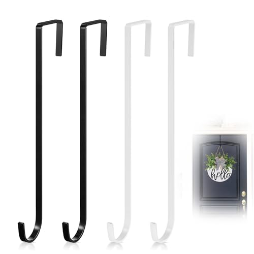 DHSWNNG 4 Piezas Gancho Puerta para Corona, 30cm Colgador Corona Cuelga Corona Acero Inoxidable Colgador Puerta con Corona Percha Puerta Corona para Colgar en Bodas en Casa Oficina