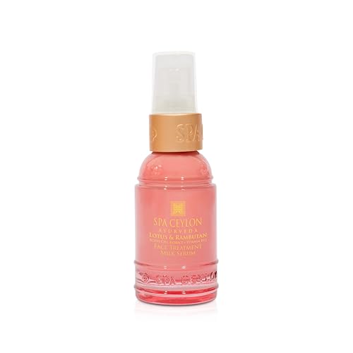 SPA CEYLON Lotus & Rambutan Face Treatment Milk Serum | Renewing Skin Serum | Skin Repair Serum for Sensitive Skin | 30ml