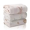 GSrenyu 3 Pack Large Baby Muslin Cloths 100x100cm Baby Muslin Blankets Swaddle Blanket Baby Essentials Shower Gifts For New Moms