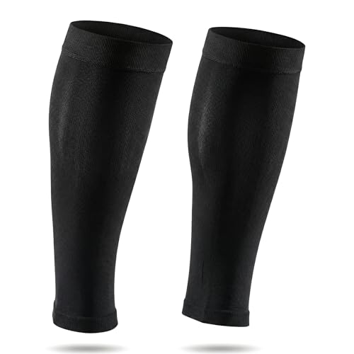 Image of TOFLY Calf Compression Sleeve for Men & Women, 1 Pair, Footless Compression Socks 20-30mmHg for Leg Support, Shin Splint, Pain Relief, Swelling, Varicose Veins, Nursing, Travel, Plus Size S - 5XL