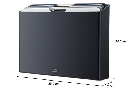Joseph Joseph Folio 4-Piece Colour coded Cutting Board Set, Slimline case for organized Kitchen storage, Graphite - Image 4