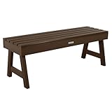 highwood Weatherly Backless Bench, 4-Feet, Weathered Acorn