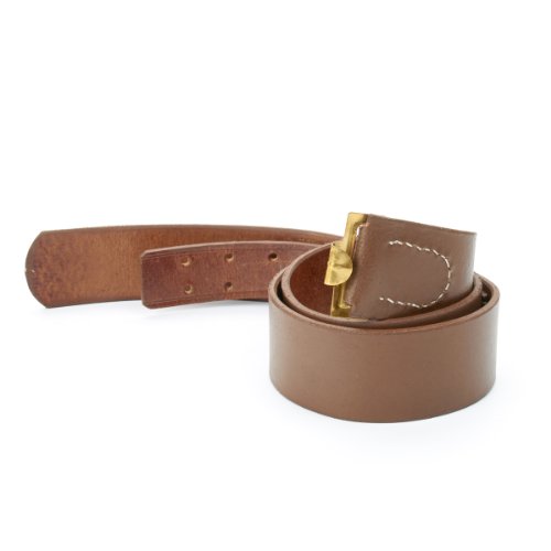 German WWI Brown Leather Equipment Belt- Size 36-40 (91-101cm)2