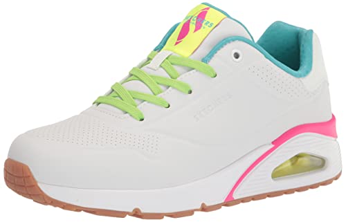 Skechers Women's UNO-NEANO Sneaker, White/Mulit, 5