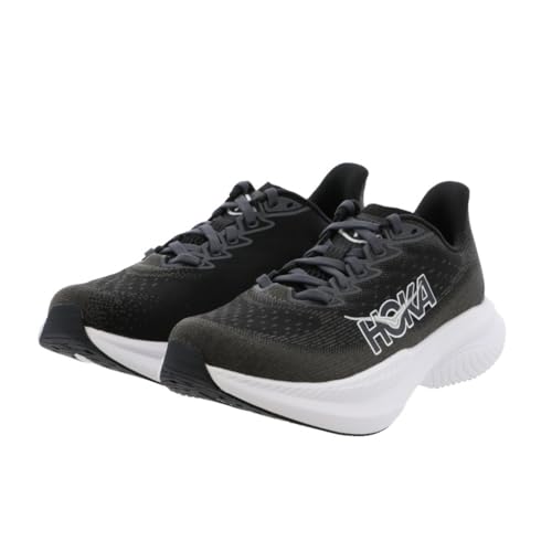 Image of Hoka Women's Mach 6 Sneaker, Black/White, 4.5 UK Wide