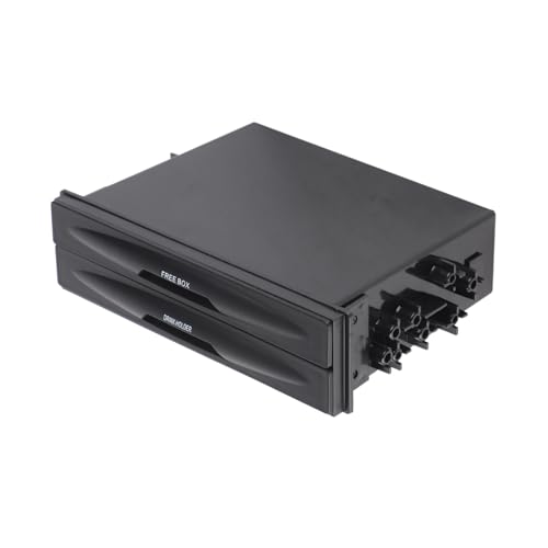 Portavasos para carro con bolsillo para radio CD negro miniatura 5