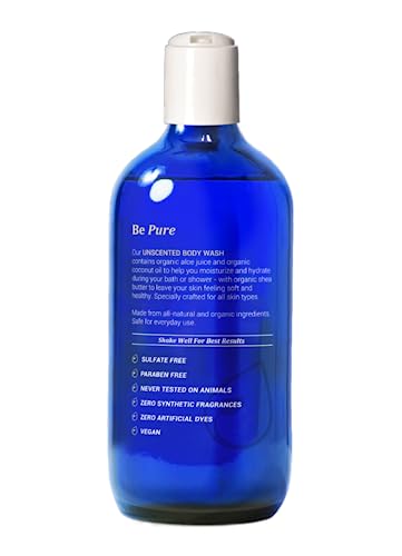 Certified-Organic-Unscented-Body-Wash-by-Be-One-Sensitive-Skin-Moisturizing-Paraben-Sulfate-Free-Vegan-All-Natural-Soap-For-Men-Women-Eczema-Gentle-Made-in-USA