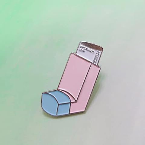 HCMA Breather Inhaler Enamel pins Medical Asthmatic Patients Doctors Nurses Medicine Brooches Lapel Pins for men & women Cover