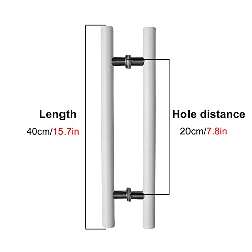 Ferrures de porte coulissante vintage push pull rail de guidage studio 80cm - 7