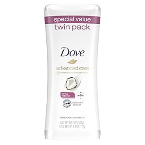 Dove Advanced Care Antiperspirant Deodorant Stick for Women, Caring Coconut, for 48 Hour Protection And Soft And…