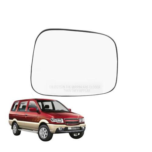 Image of KyloXtreme Tavera (2004-2017) Driver Side (Right Side) Car Side Mirror Glass /Tukdi /Sub Mirror Plate
