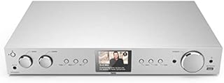Hama DAB Tuner HiFi Digital Radio Internet Radio FM Tuner Bluetooth Tuner HiFi Internet Radio FM WLAN Stereo Receiver Spotify Amazon Music Remote Control USB AUX Alarm Clock DIT2105SBTX Silver