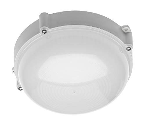 GTV lighting LUXIA - Lámpara LED de pared o techo (10 W, 700 lm, IP65, CA 220-240 V, 50/60 Hz, ángulo de haz 220*, redonda)