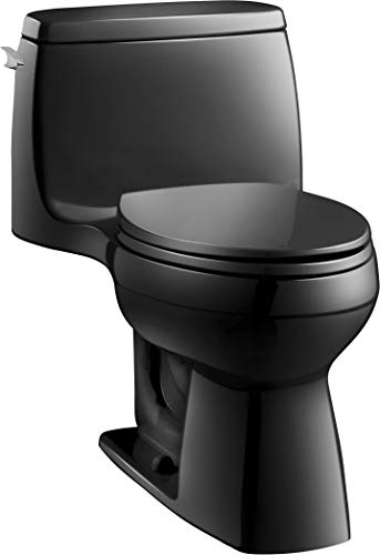 Kohler 3810-7 Santa Rosa Comfort Height Elongated 1.28 Gpf Toilet With Aquapiston Flush Technology And Left-Hand Trip Lever, Black Black #TOP1