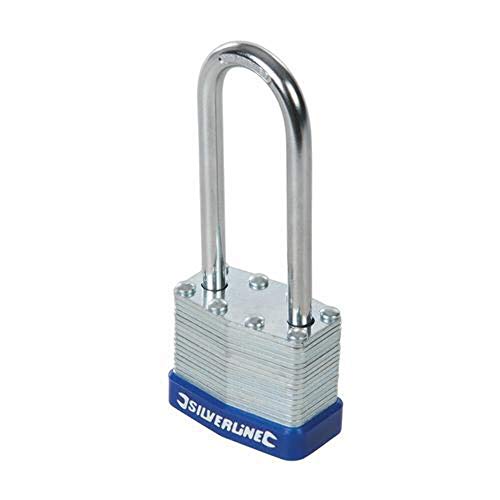 Preisvergleich Produktbild Silverline Tools Silverline 345017 Laminiertes Vorhängeschloss, langer Bügel, 40 mm