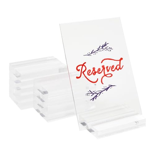 Marque-place en acrylique transparent haut de gamme pour table de réception