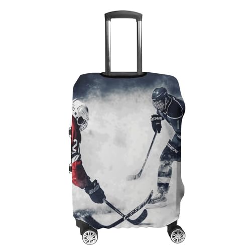 Ice Hockey Art Printed Luggage Cover Protector, Fits 18-32 Inch Luggage4