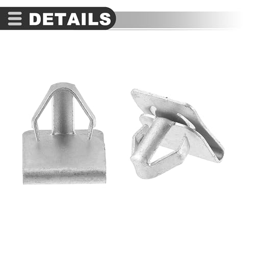Image of Motoforti Skid Plate Clips,for Ford F-150 2011-2022,Metal,Silver Tone,4 pcs