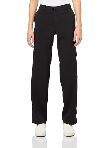 KARL LAGERFELD Women's Logo Embroidery Detail on Pocket Cargo Pant