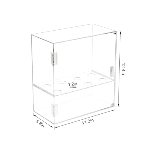 KVMORZE Support à 8 trous pour cornet de crème glacée, armoire en acrylique avec poignée, boîte de présentation à sushis, support pour mariages, fêtes, anniversaires – vue 7