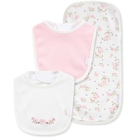 Little Me Baby Girls' Bib and Burp Set Cover